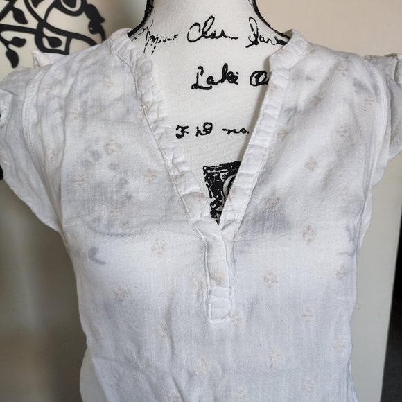Old Navy Linen-Like Sheer Embellished Lightweight Sleeveless Blouse Tank Tee - Picture 2 of 8